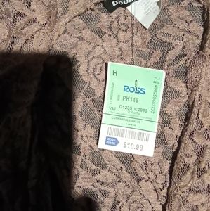 Short sleeve lace dress overlay